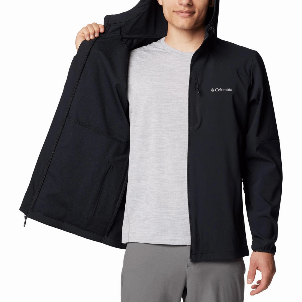 Columbia Tech Softshell Hoodie Men Fast Motion Grip Traction