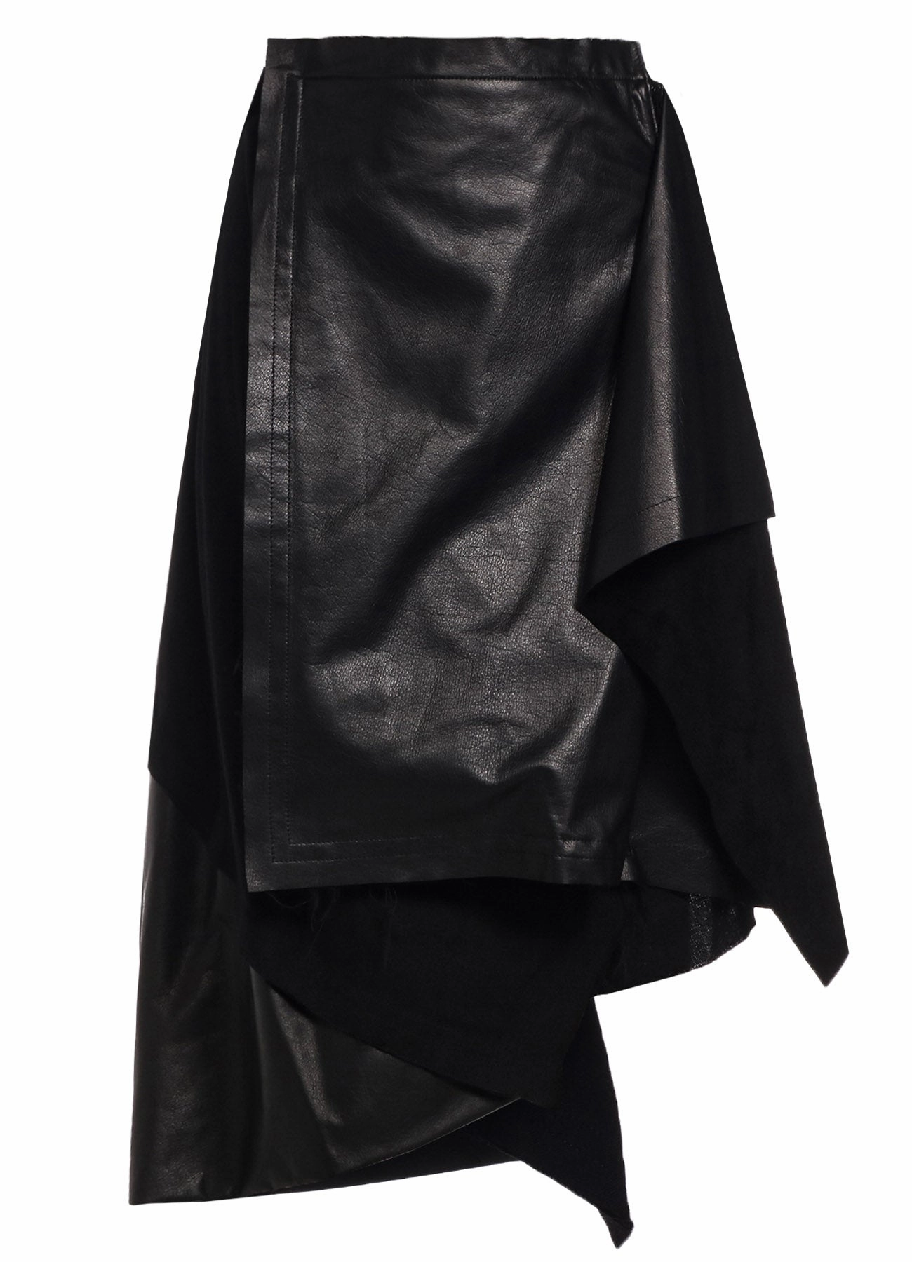 Autumn-Season Sleek Tone LIGHT SERGE PANELED SKIRT