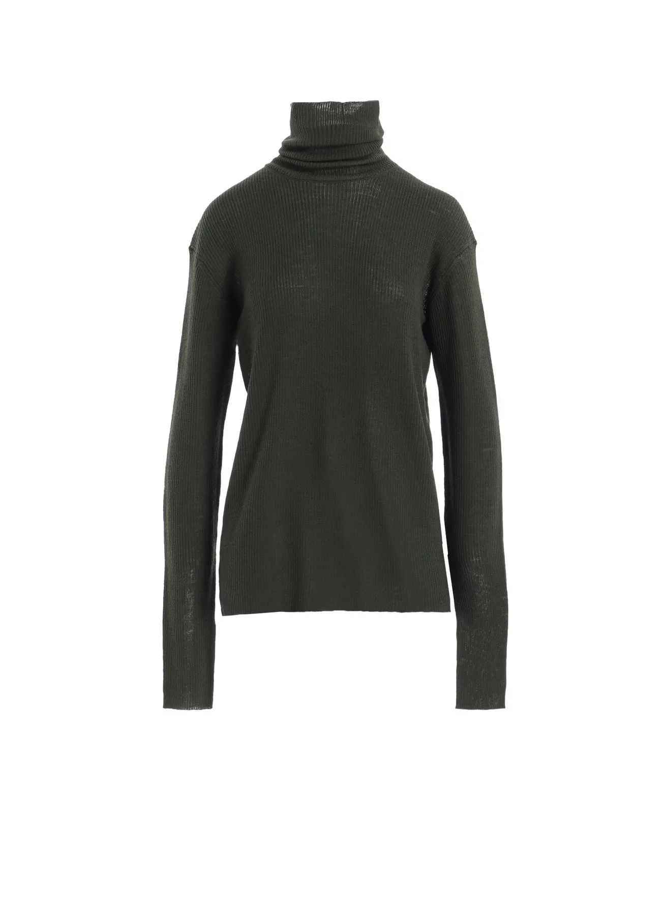 RIB HIGH NECK KNIT Lightweight texture
