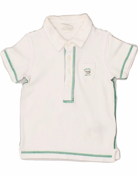 DIESEL Baby Boys Polo Shirt 9-12 Months White Cotton Minimalist fashion Smart Look