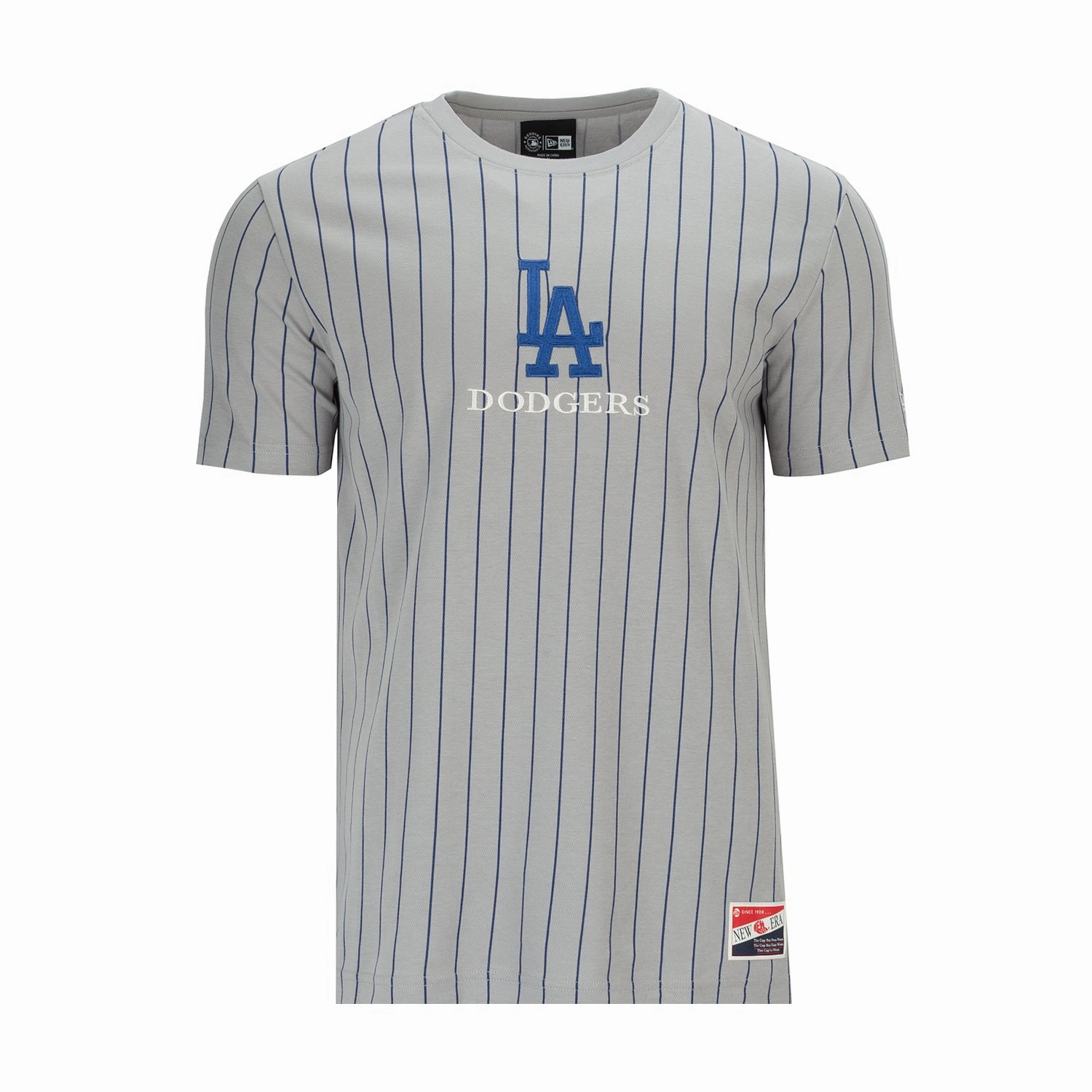 Dodgers Team Logo Pinstripe Tee - Mens Formal Style Stylish Outfit