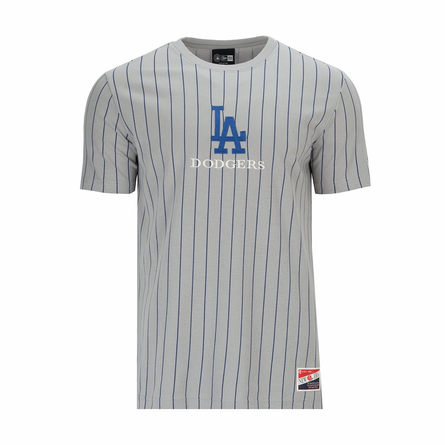 Seasonal Comfort Easy Layering Dodgers Team Logo Pinstripe Tee - Mens