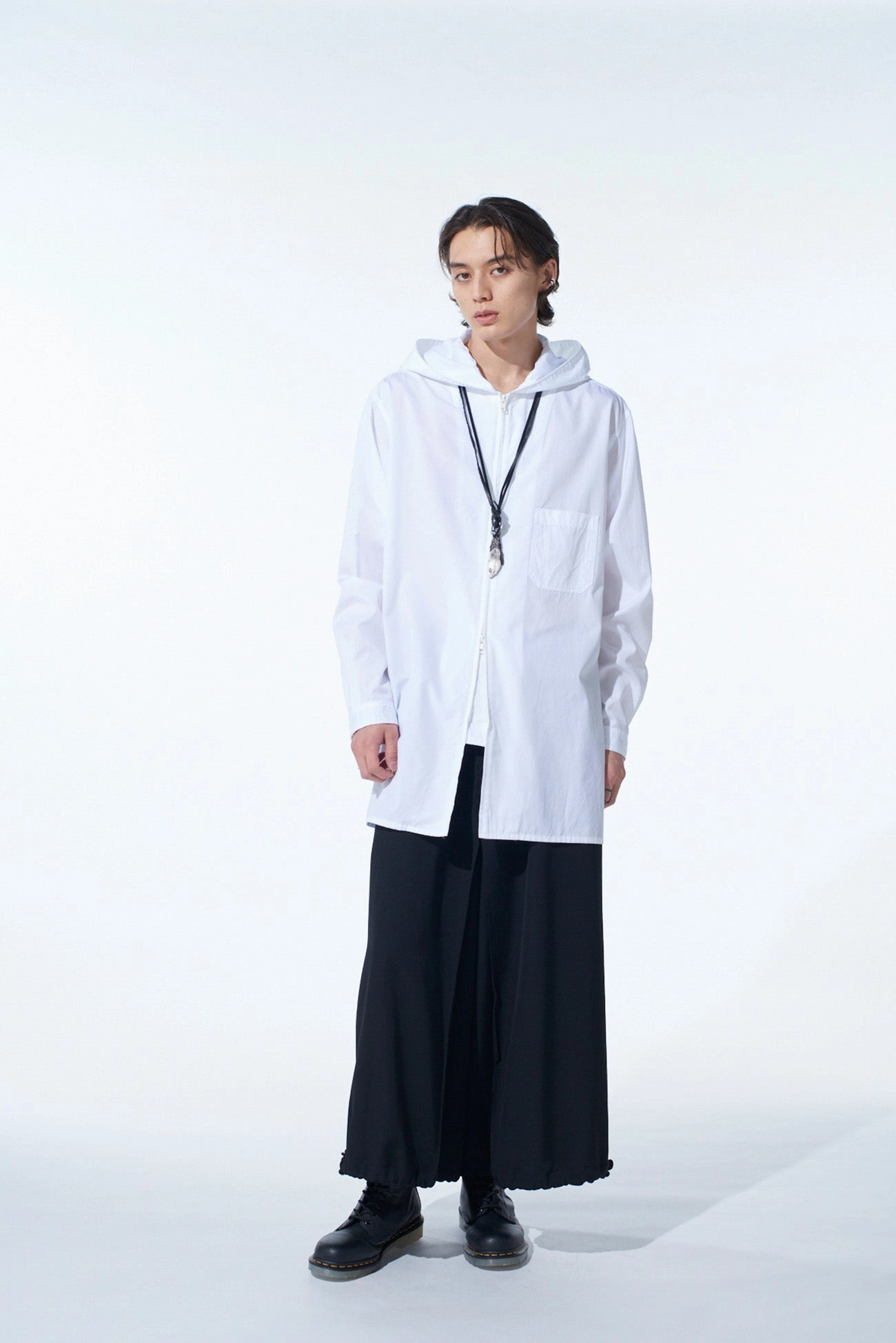 Wrinkle Resistant WASHER WOOL GABARDINE HAKAMA BALLOON PANTS