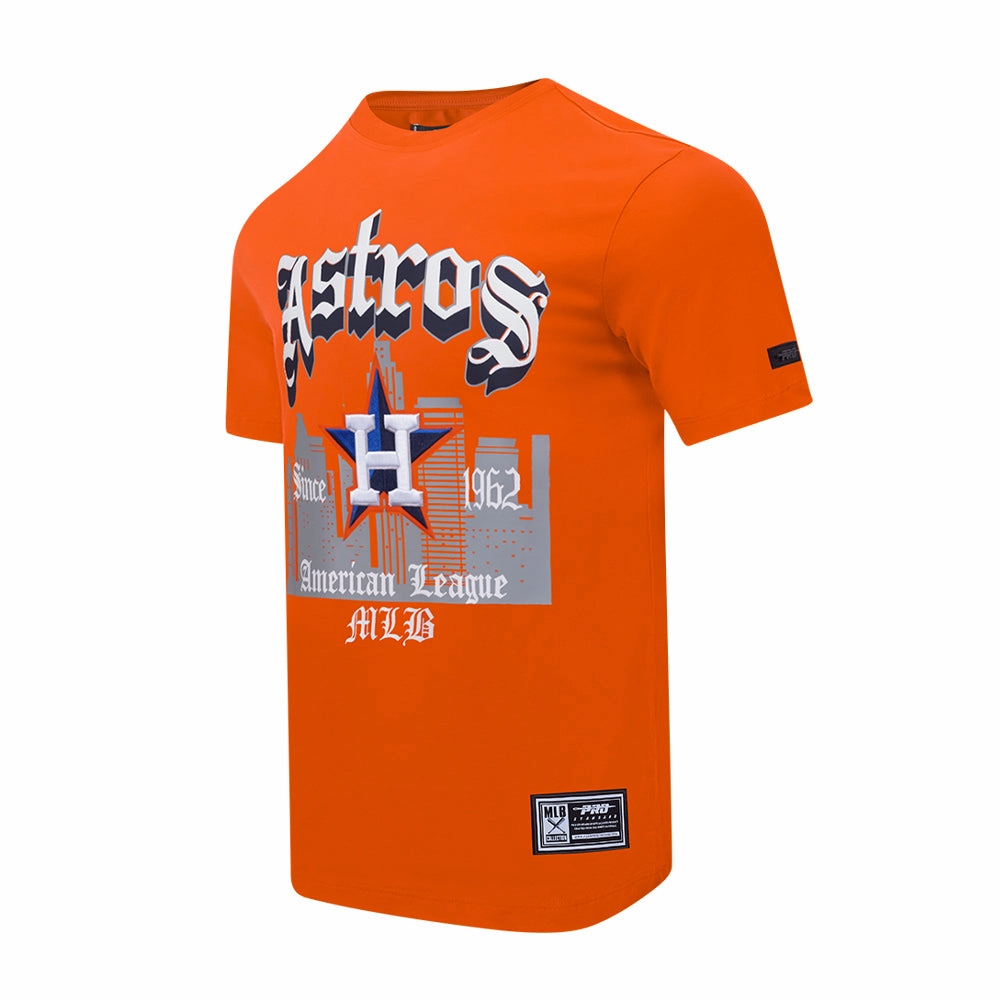 Houston Astros Old English Tee -Mens Garment Wash