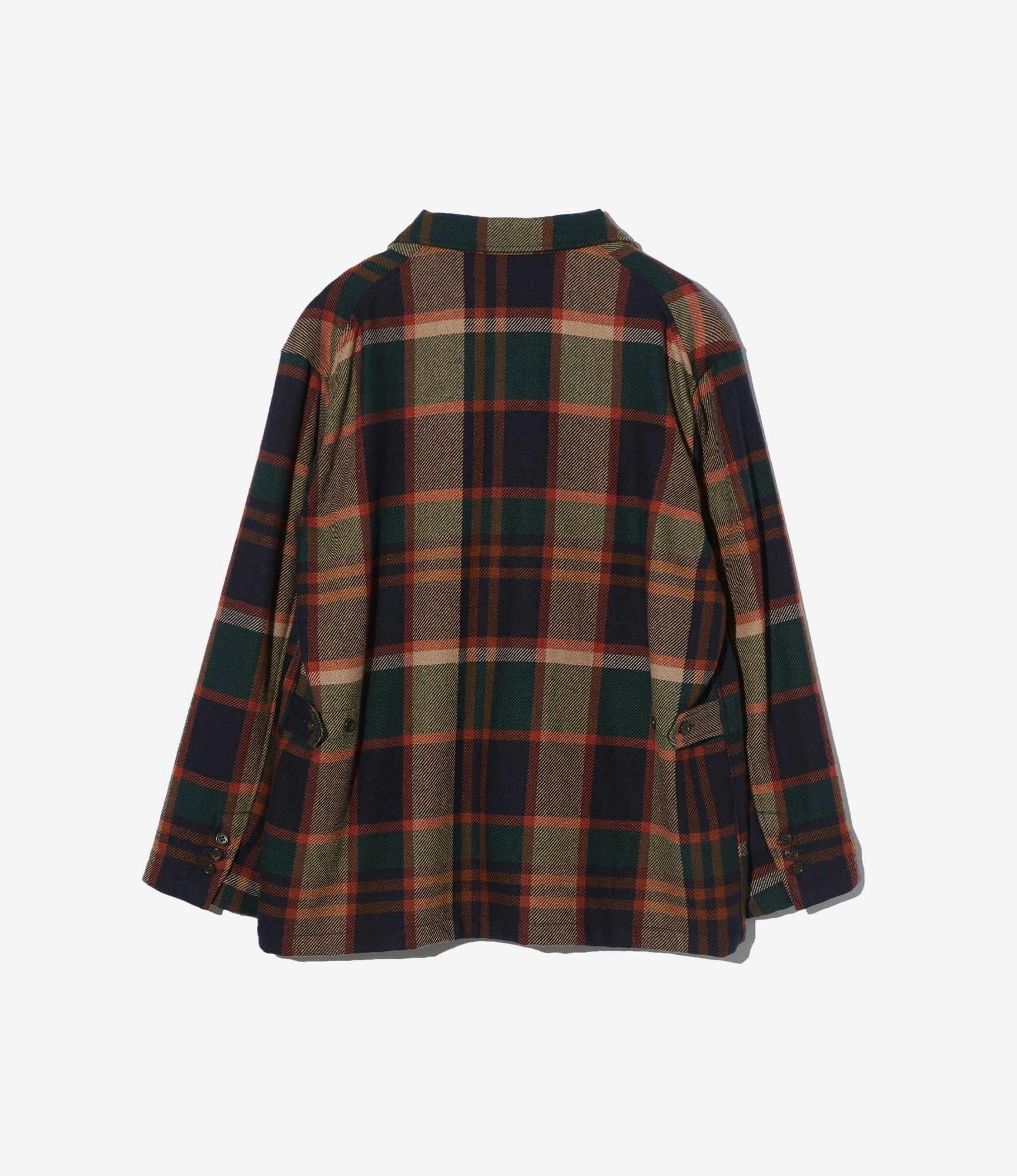 Loiter Jacket ?C Navy/Brown Plaid Wool suitable for theater performances Brush