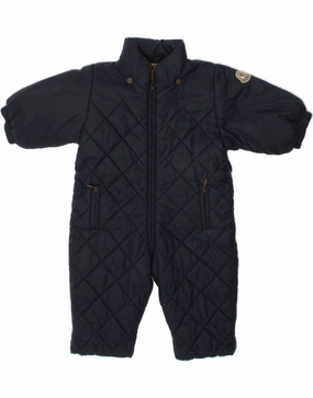 MONCLER Baby Boys Padded Playsuit 3-6 Months Navy Blue Polyester Everyday Soft