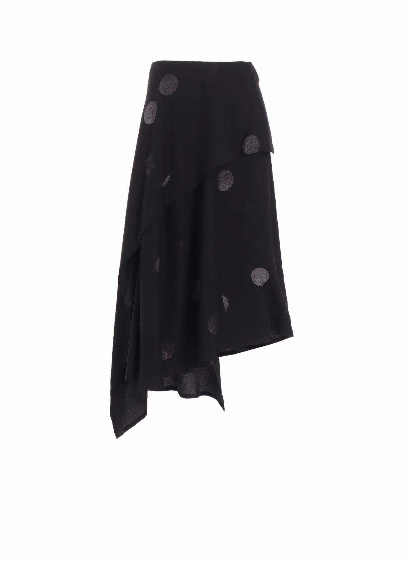 BUTTERFLY-PRINT DUNGAREE TWILL ASYMMETRIC MIDI SKIRT Garden Scene
