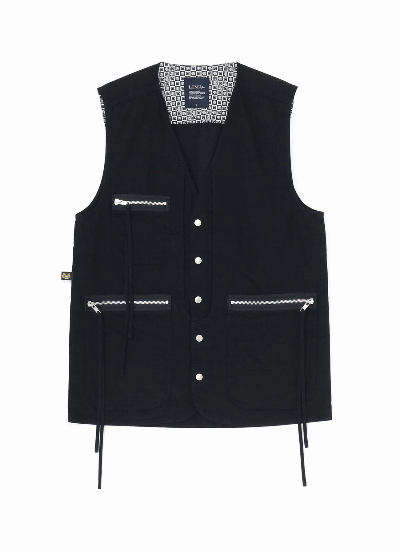 LIMI feu??TORAICHI DENIM VEST Seam Free Design Ornamental