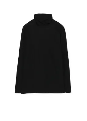 LYOCELL STRETCH RIB JERSEY HIGH NECK SHIRT Abrasion resistant Lightweight Feel