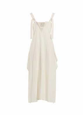 RY/LI CANVAS SIDE BUTTON SHOULDER STRAP DRESS Wrap Charm Breathable Layering