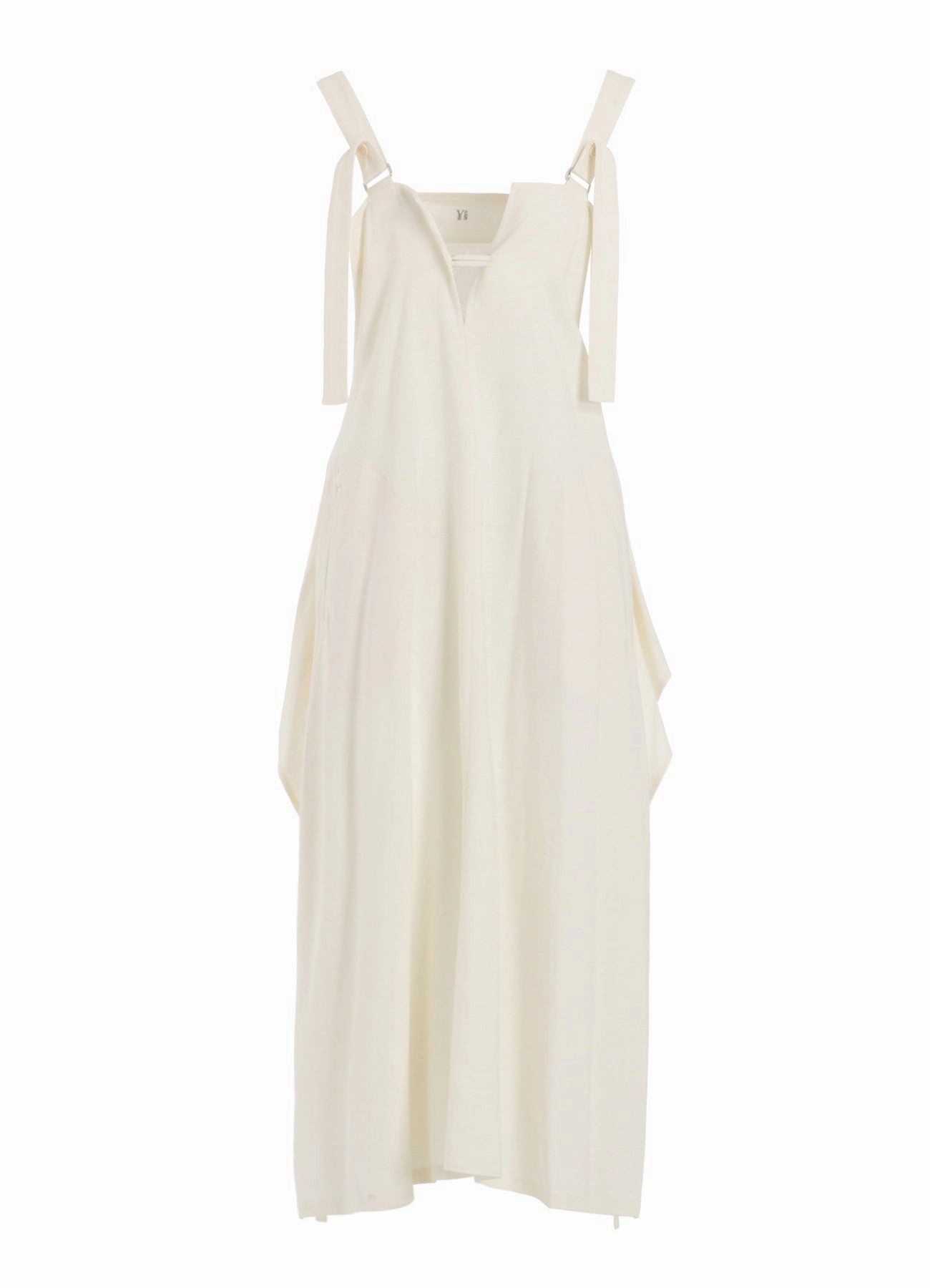 RY/LI CANVAS SIDE BUTTON SHOULDER STRAP DRESS Sleek and Flattering