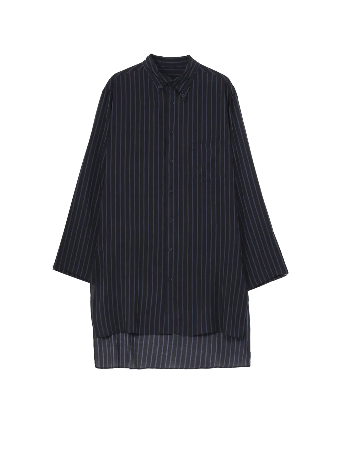 ??PIECE UNIQUE/AOYAMA??ST PATTERN ASYMMETRY COLLAR BLOUSE Static Dissipating Fiber