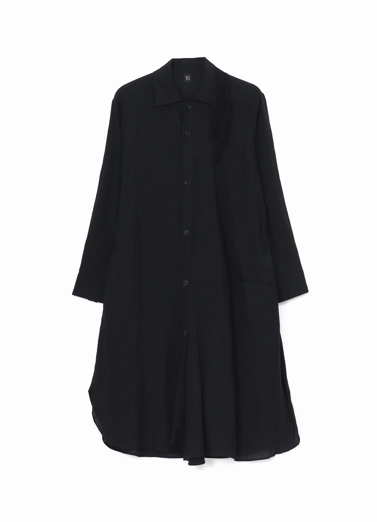 Flattering Design LINEN FRONT DRAPE SHIRTS DRESS