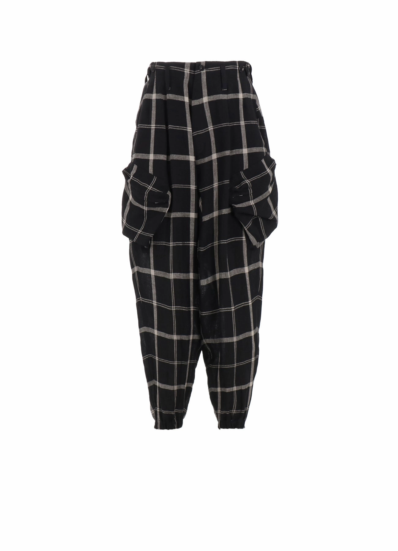 Zip Pocket LINEN/NYLON PLAID ZIP POCKET PANTS