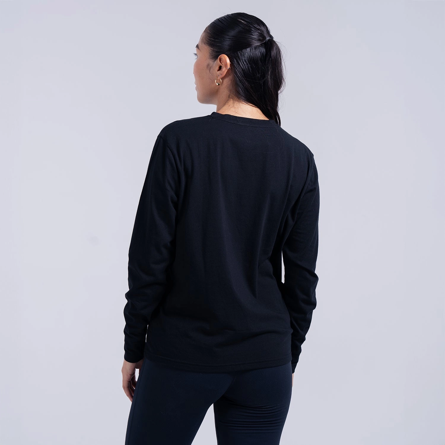 Heather Jersey Material Long Sleeve Layering Tee - Womens