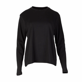 Reinforced Neckline Recommended Long Sleeve Layering Tee - Womens