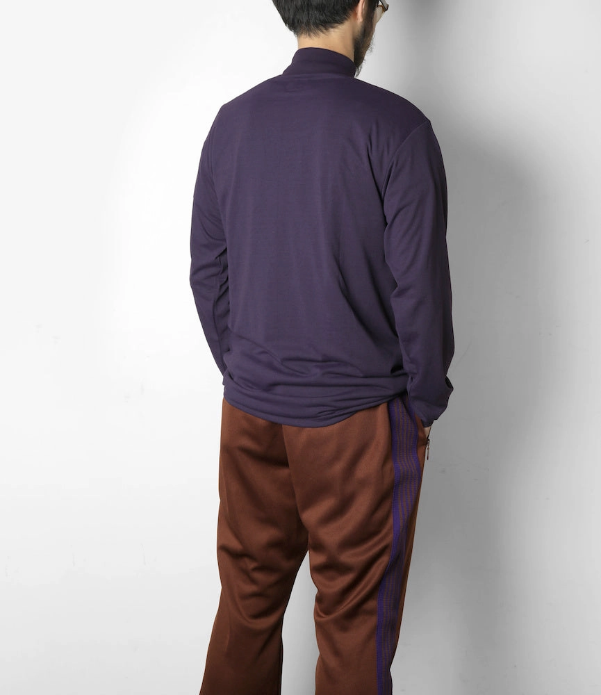 Minimalistic Wear Long Sleeve Mock Neck ?C Purple Jersey