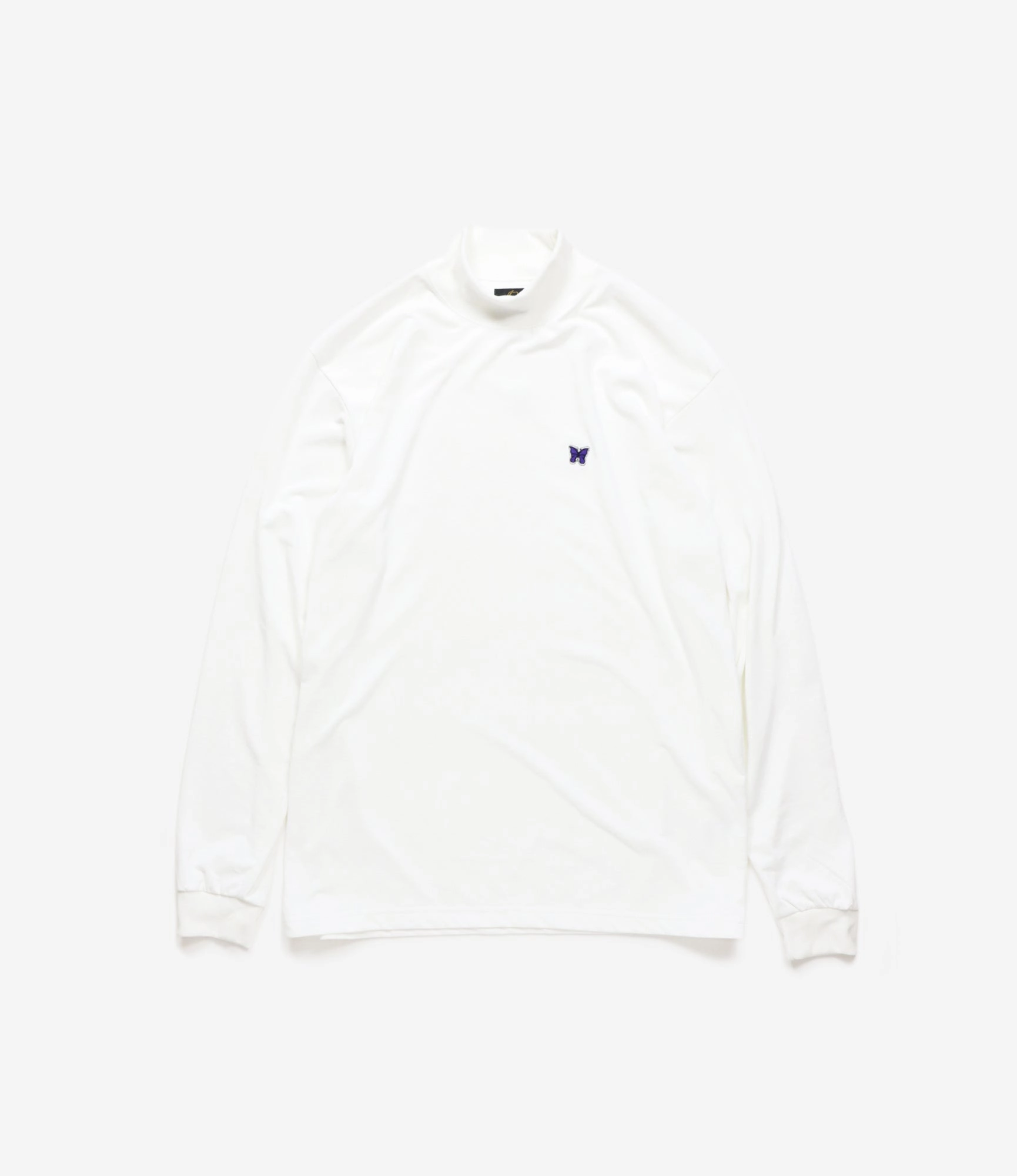 oversized but not shapeless Functional Style Long Sleeve Mock Neck ?C White Jersey