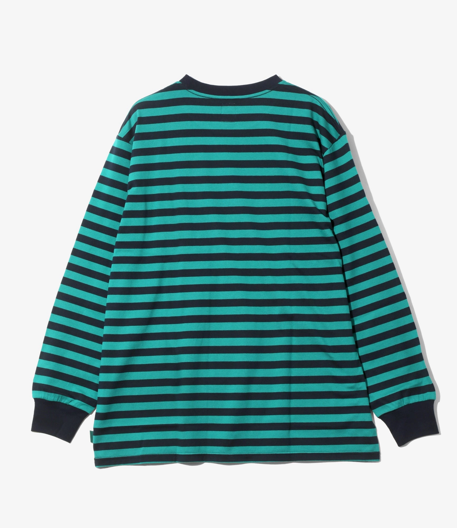 Long Sleeve Round Pocket T-Shirt ?C Navy/Teal Short sleeved breeziness Reinforced Shoulders