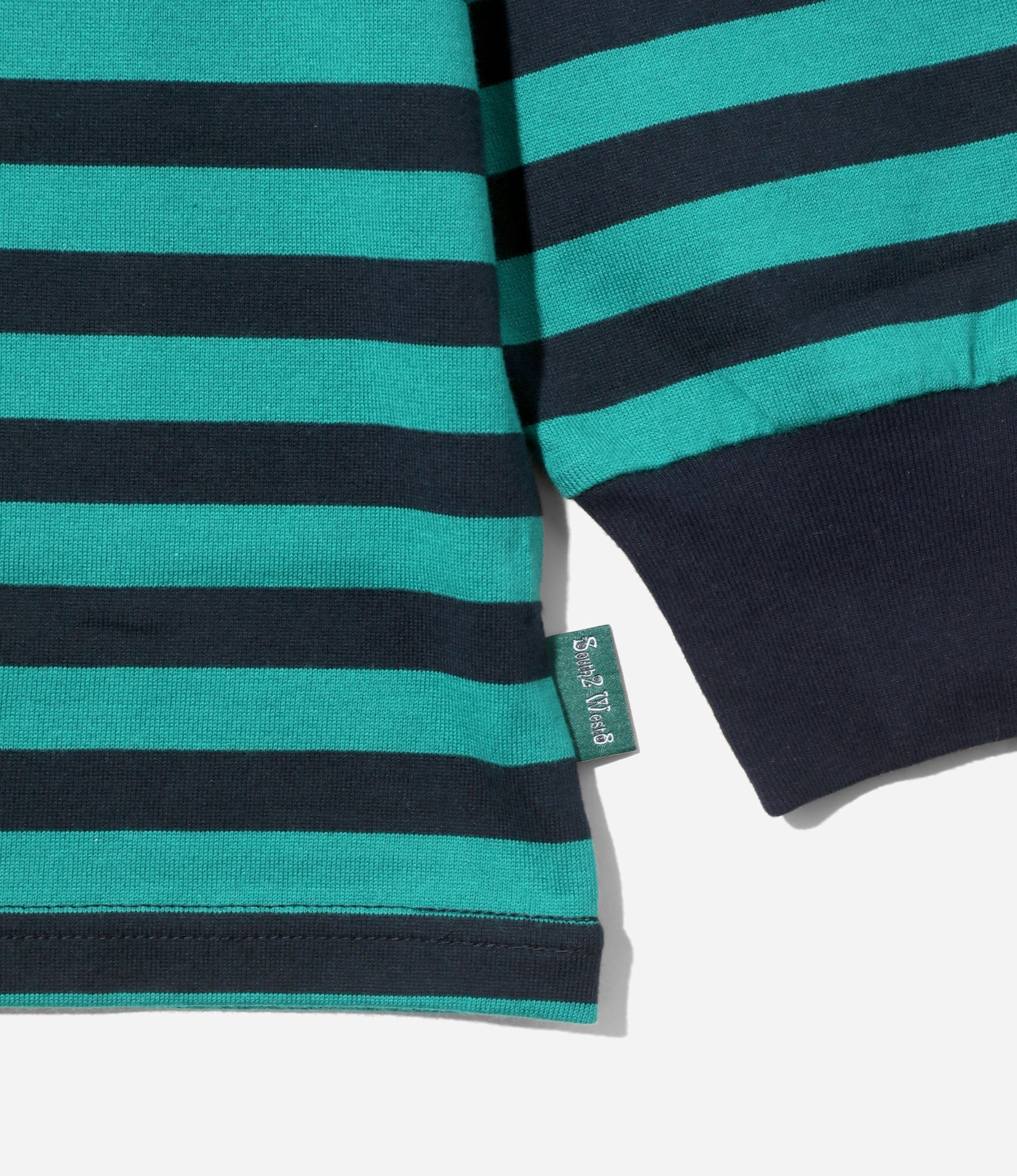 Long Sleeve Round Pocket T-Shirt ?C Navy/Teal Spring Freshness