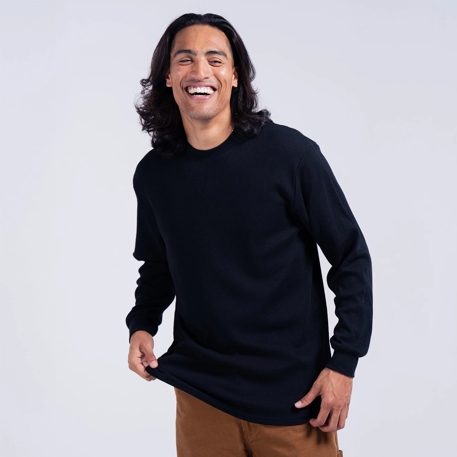 Minimal Look Thermal Regulating Layer Long Sleeve Solid Thermal - Mens