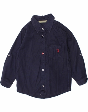 Pocket Detail Winter Comfort TRUSSARDI JUNIOR Baby Boys Shirt 12-18 Months Navy Blue
