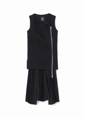 DRESS WITH PLEATED SKIRT Clean Flow Versatile dress for layering