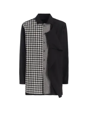 Lightweight Layer GINGHAM CHECK COMBINATION FRONT LAYER SHIRT