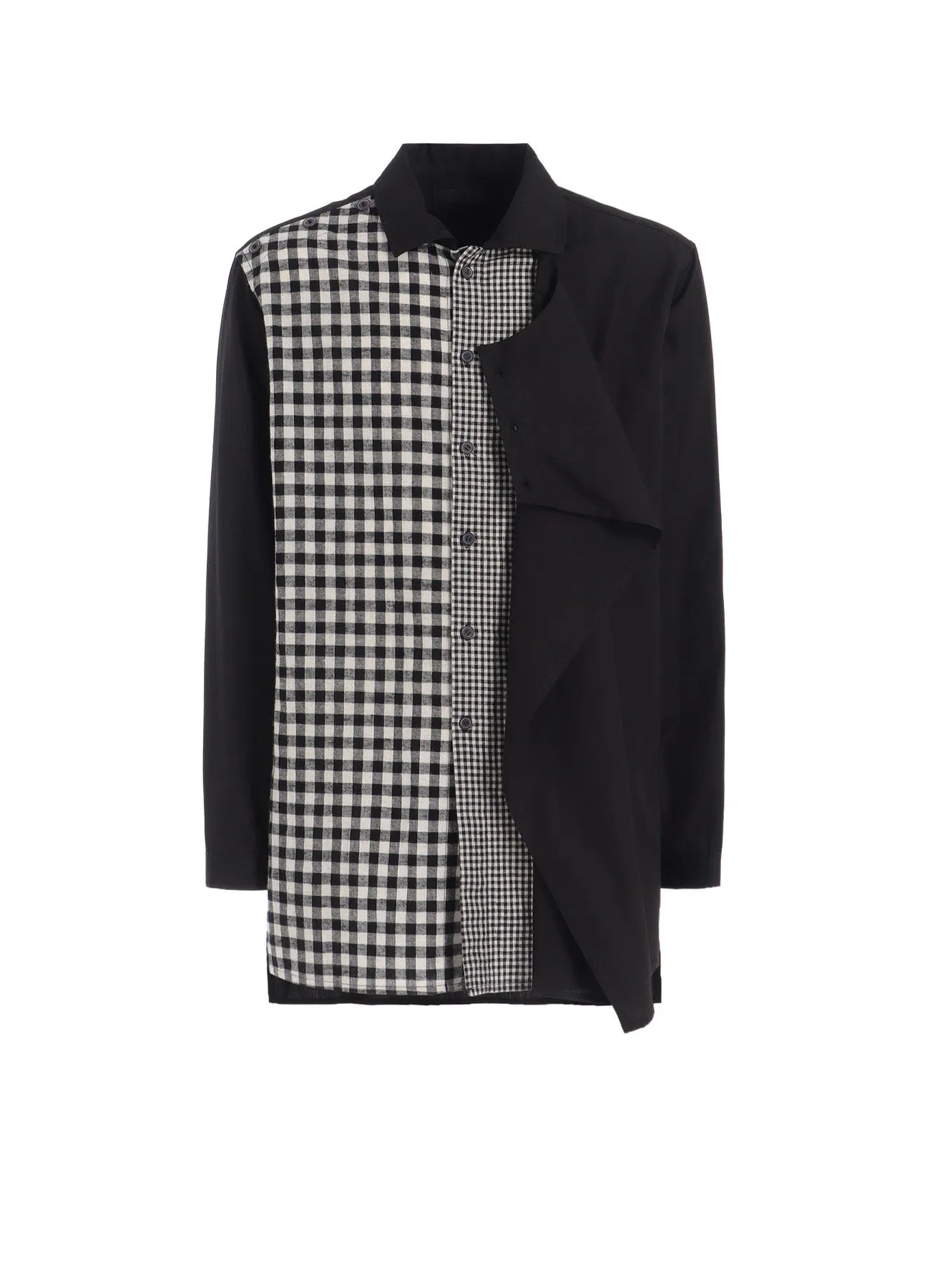 Lightweight Layer GINGHAM CHECK COMBINATION FRONT LAYER SHIRT