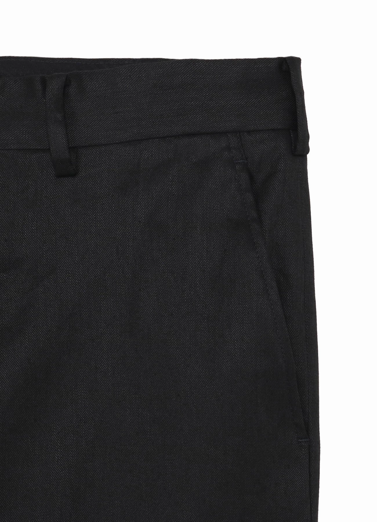 LINEN COTTON TWILL NO-TUCK PANTS Hidden Zip Pockets Workout Ready