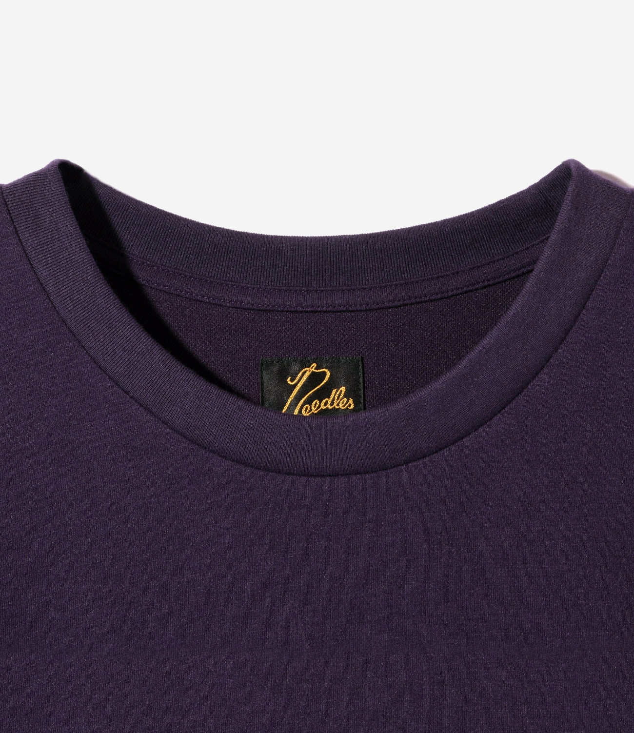 Long Sleeve Crew Neck ?C Purple Jersey Layered Collar Structure