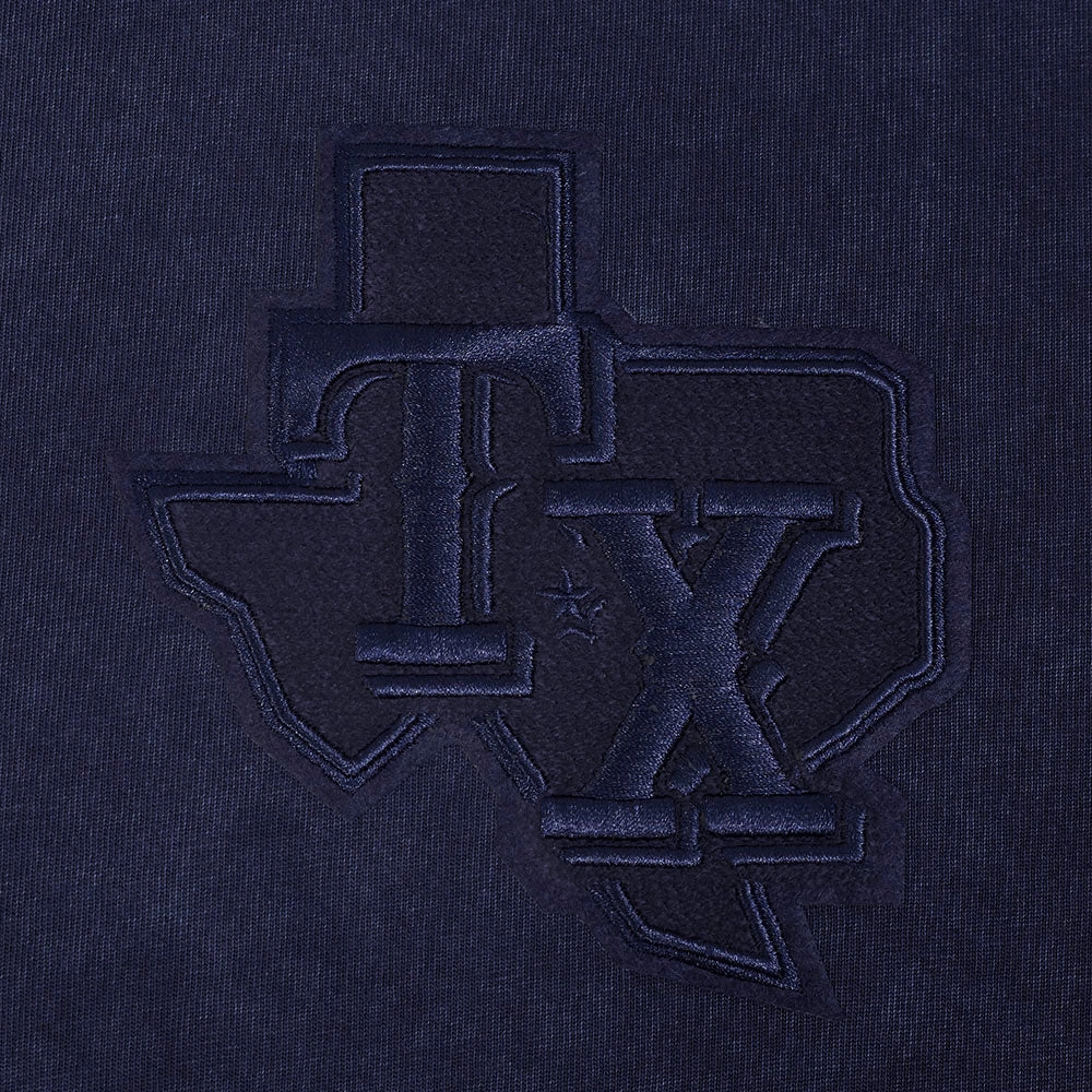 Texas Rangers Washed Crew -Mens Foam Print Detail Anti Bacterial Treatment