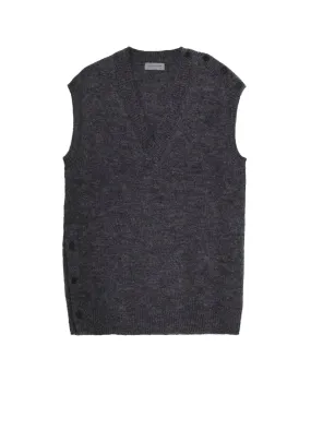 7G2P PLAIN STITCH BUTTON D V NECK VEST FadeResistant