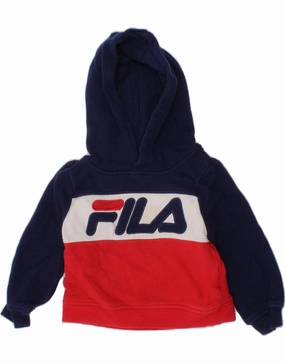 FourWay Stretch Fabric FILA Baby Boys Hoodie Jumper 18-24 Months Multicoloured Colourblock