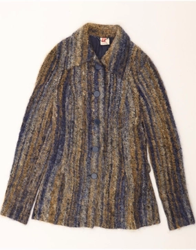 LUCIE LINDEN Womens Blazer Jacket EU 40 Medium Multicoloured Striped All-Weather Wear Effortless Design