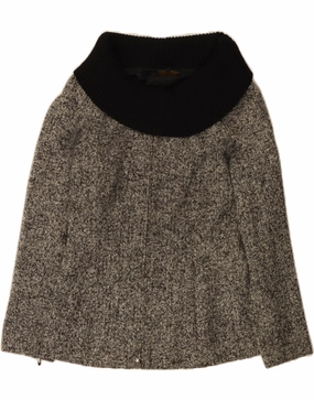 LUISA SPAGNOLI Womens Blazer Jacket IT 44 Medium Grey Wool Perfect Cut Formal Wear