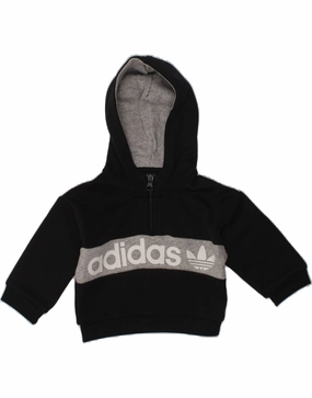 Easy Care Material Mood Booster ADIDAS Baby Boys Graphic Zip Neck Hoodie Jumper 3-6 Months Black