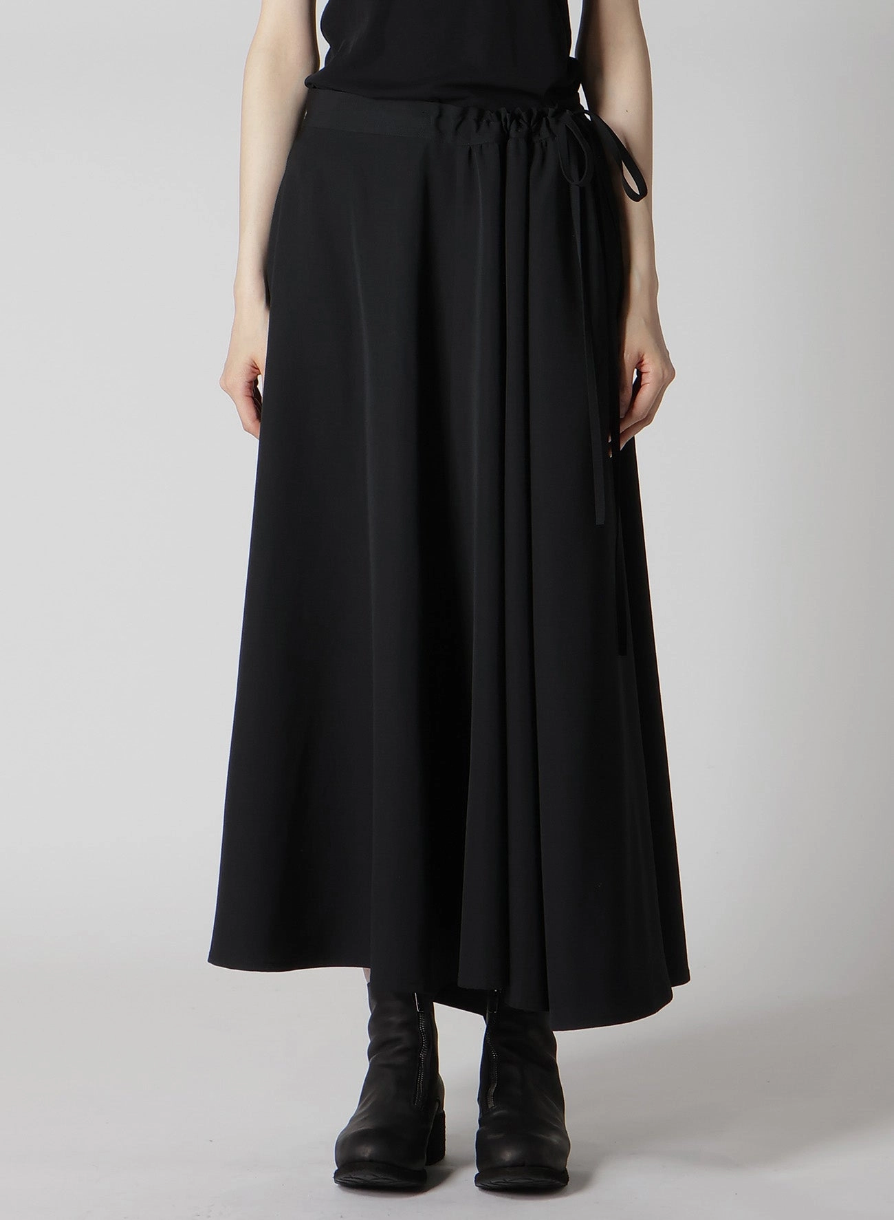 Flexible Layers Layered Wear GABARDINE L GATHERED FLARE SKIRT