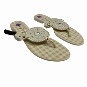 Sandals Designer By Jack Rogers In Cream, Size:8 Closed back Synthetic