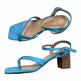 Everyday Comfort Sandals Heels Kitten By chase & Chloe  In Blue, Size:8