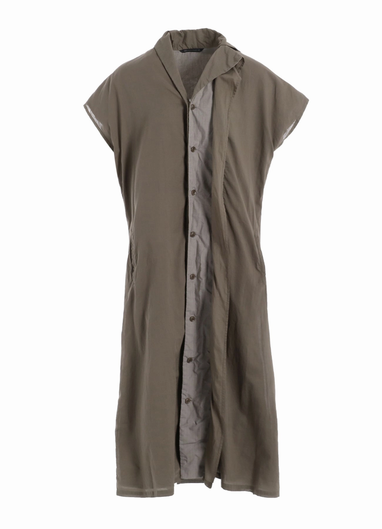 Chill Comfort Match Quick COTTON LAWN GARMENT DYE FRENCH SLEEVE DRESS