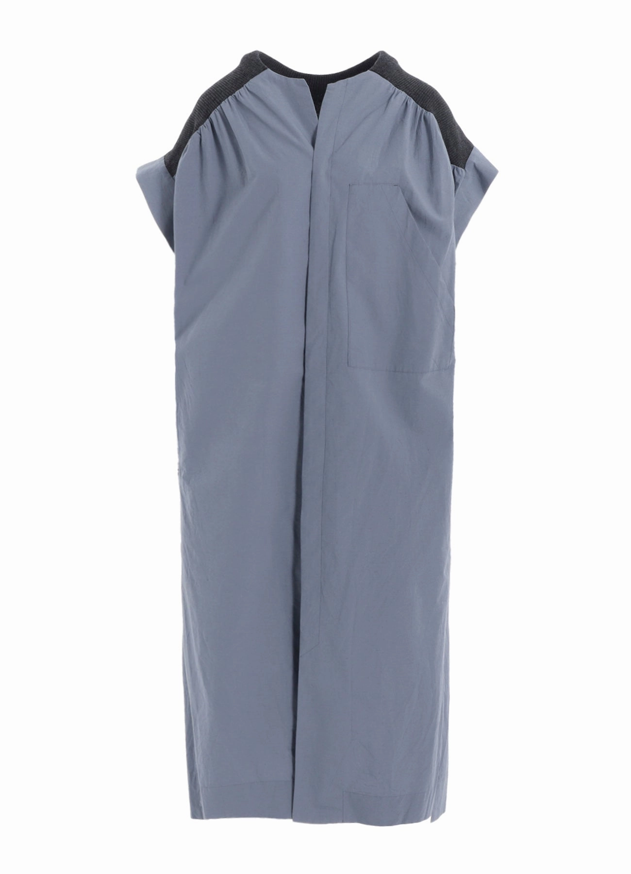 Classic Appeal Buckle-Detail COTTON/LINEN RIB FLY OPEN DRESS