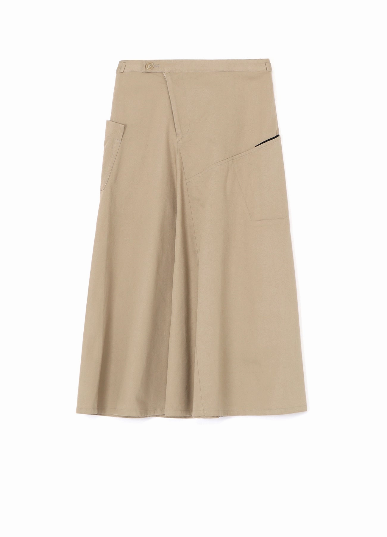 [Y's BORN PRODUCT] COTTON TWILL FLARE GUSSET FLARE SKIRT Sage Detail