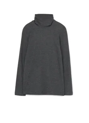 Compact Packing LYOCELL STRETCH RIB JERSEY HIGH NECK SHIRT