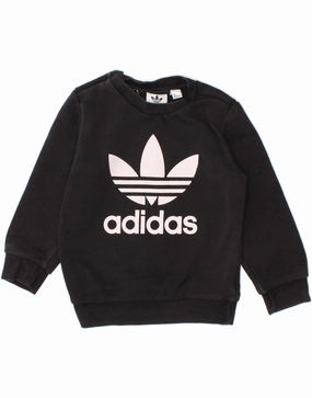 Layered Look Cold Casual Outfit ADIDAS Baby Boys Graphic Sweatshirt Jumper 12-18 Months Black Cotton