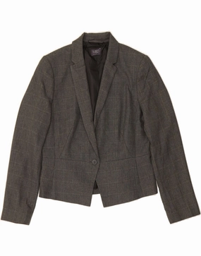 Flawless Look MARKS & SPENCER Womens Blazer Jacket UK 12 Medium Grey Houndstooth