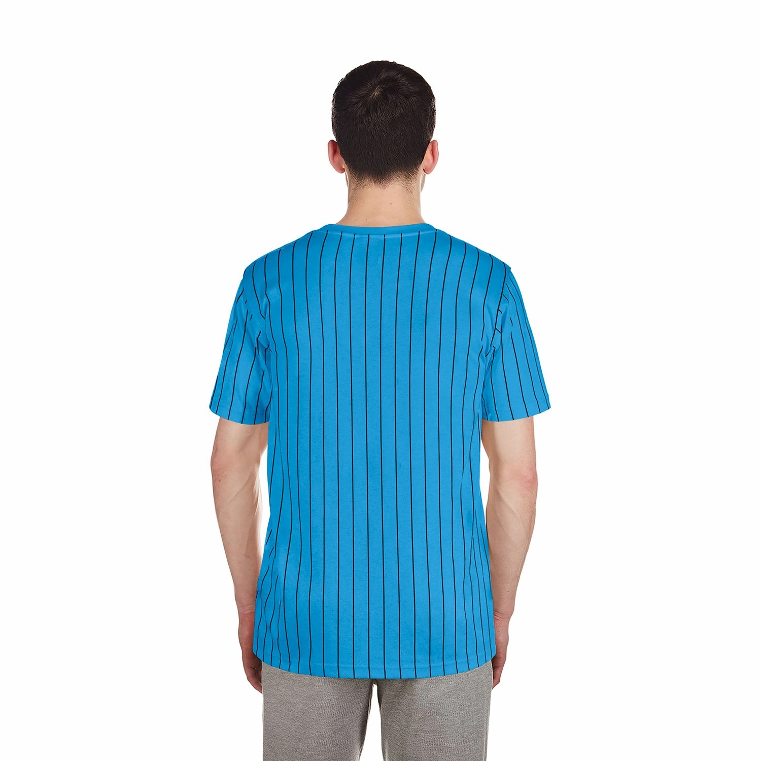 Vintage authenticity Drip Dry Fabric Marlins Team Logo Pinstripe Tee - Mens