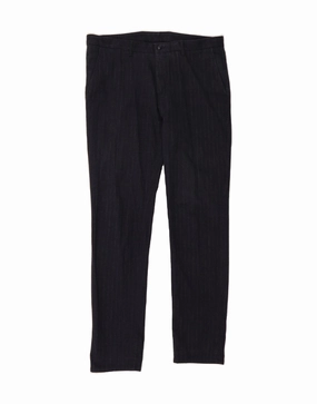 Refined Office Wear MASSIMO DUTTI Mens Suit Trousers EU 44 Large W34 L32 Navy Blue Pinstripe