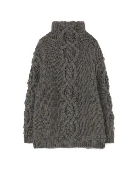 Autumn Fashion Tailored Silhouette TOP Stream R-HAND KNITTED CABLE HN