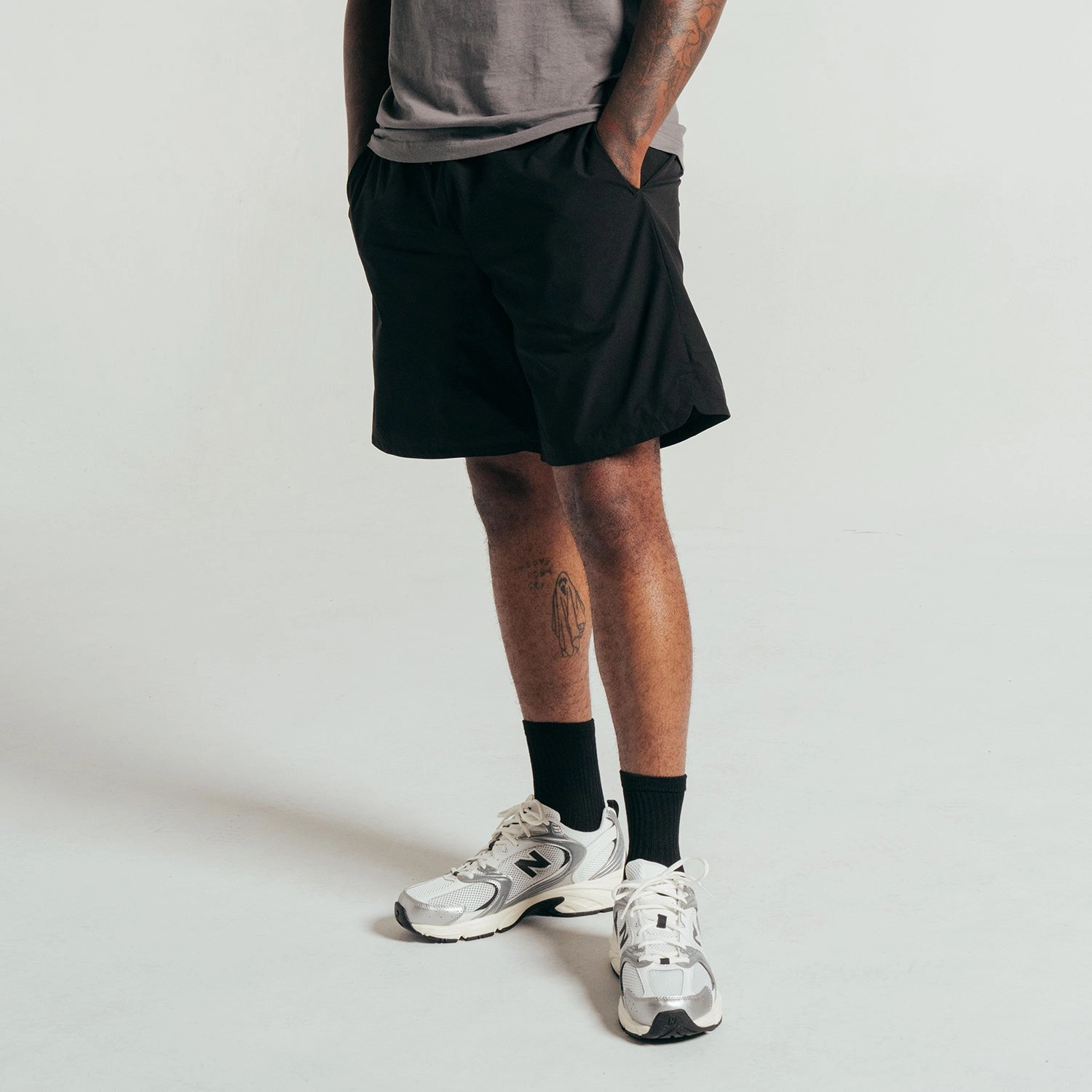 Anti Slip Waist Grip thermal fabric Mesh Lined Woven Short - Mens